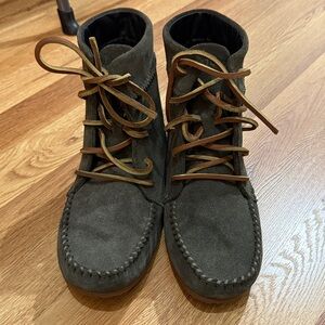 Suede Moccasin Boots